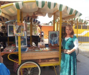 Eva selling her art winter 2013